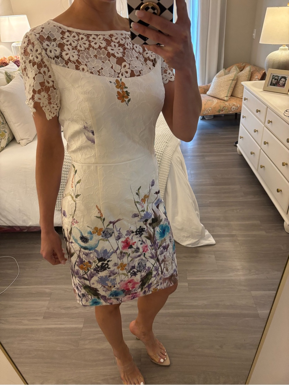 🏷️ Shani Collection Printed Jacquard Sheath Dress | Size 8